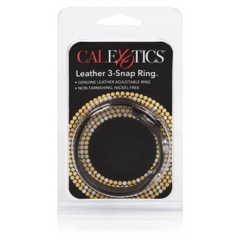 Calexotics Leather 3 Snap Ring Black