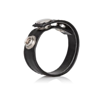 Δερμάτινο Δαχτυλίδι Πέους – Calexotics Leather 3 Snap Ring Black