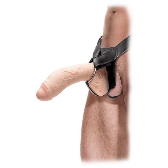 Extreme Hollow Strap On Beige 24cm Sex Toys