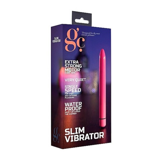 Λεπτός Κλασικός Δονητής - GC Single Speed Slim Vibrator Pink Sex Toys 