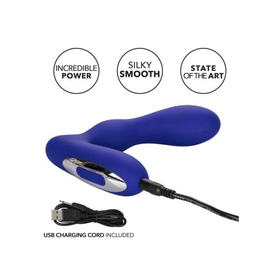 Επαναφορτιζόμενος Δονητής Προστάτη - Calexotics Eclipse Pleasure Probe Blue Sex Toys 