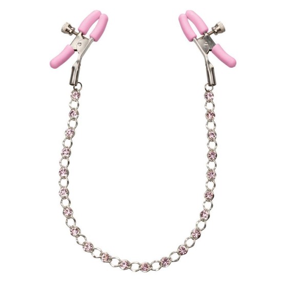 Κλιπ Θηλών Με Στρας - Calexotics Crystal Nipple Teasers Pink Fetish Toys 