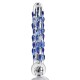 Toyjoy Diamond Dazzler Glass Dildo Blue Sex Toys