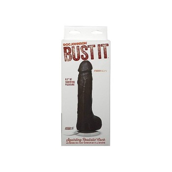 Ρεαλιστικό Πέος Εκσπερμάτισης - Bust It Squirting Realistic Cock Chocolate 21cm