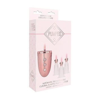 Automatic Rechargeable Clitoral And Nipple Pump Set Large