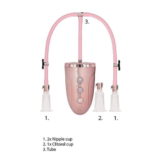 Automatic Rechargeable Clitoral And Nipple Pump Set Large Sex Toys
