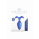 Γυάλινη Πρωκτική Σφήνα - Chrystalino Expert Glass Butt Plug Blue Sex Toys 