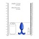 Γυάλινη Πρωκτική Σφήνα - Chrystalino Expert Glass Butt Plug Blue Sex Toys 