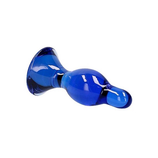 Chrystalino Classy Glass Butt Plug Blue Sex Toys