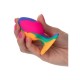 Πολύχρωμη Σφήνα Σιλικόνης - Cheeky Medium Tie Dye Plug Multicolour Sex Toys 