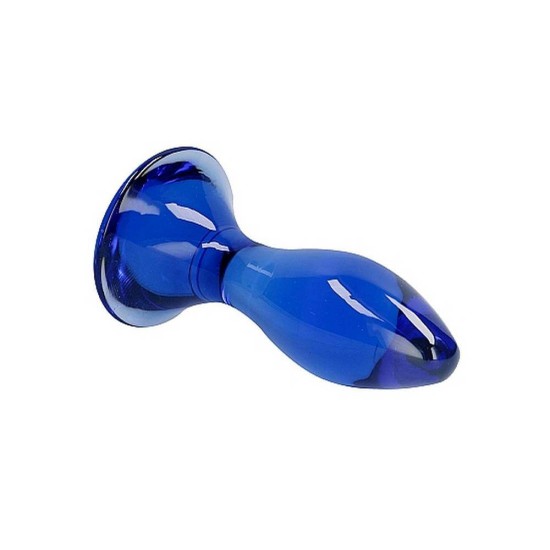 Chrystalino Follower Glass Butt Plug Blue Sex Toys