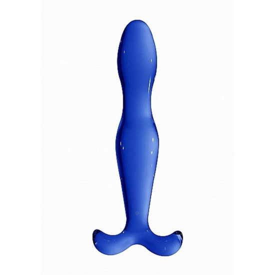 Γυάλινο Ομοίωμα - Chrystalino Elegance Glass Dildo Blue Sex Toys 