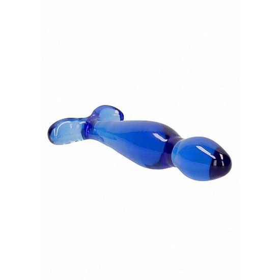 Chrystalino Elegance Glass Dildo Blue Sex Toys