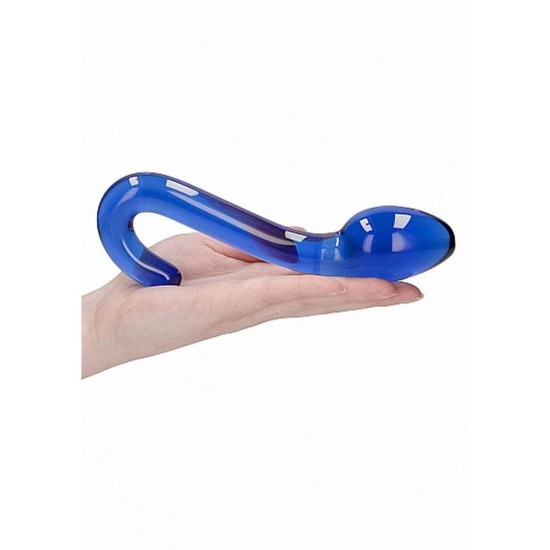 Chrystalino Champ Glass Dildo Blue Sex Toys