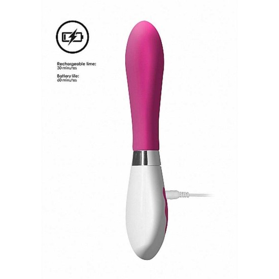 Κλασικός Επαναφορτιζόμενος Δονητής - Atlas Rechargeable Silicone Vibrator Fuchsia Sex Toys 