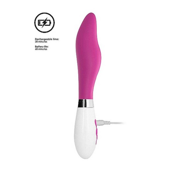 Κλασικός Επαναφορτιζόμενος Δονητής - Athamas Rechargeable Silicone Vibrator Fuchsia Sex Toys 