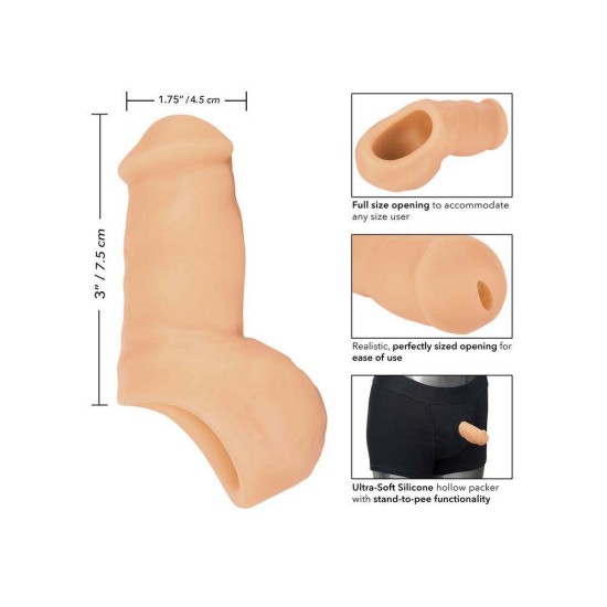 Μαλακό Πέος Για Εσώρουχο - Ivory Hollow Packer Stand To Pee Beige Sex Toys 