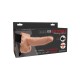 Hollow Rechargeable Strap On With Remote 15cm Beige Sex Toys