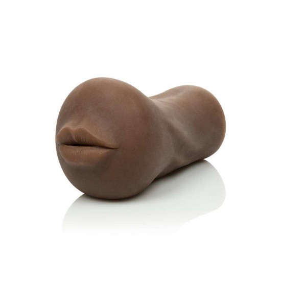 Ομοίωμα Αυνανισμού Στόμα - Calexotics Stroke It Mouth Masturbator Brown Sex Toys 