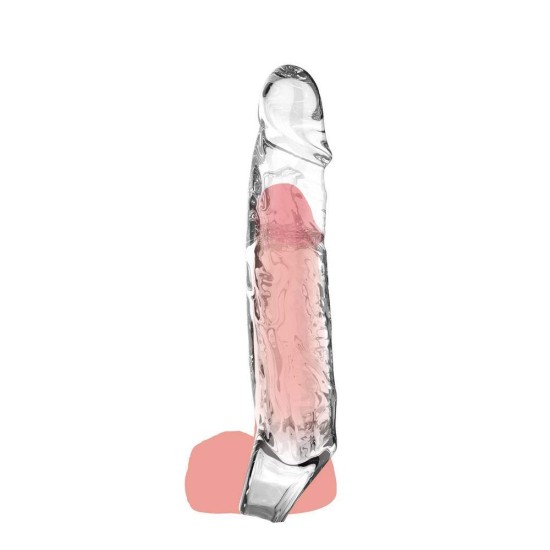 Ρεαλιστικό Κάλυμμα Πέους - Penis Extension Sleeve Large Clear 19cm Sex Toys 