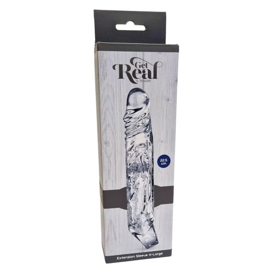 Ρεαλιστικό Κάλυμμα Πέους - Penis Extension Sleeve Extra Large Clear 23cm Sex Toys 