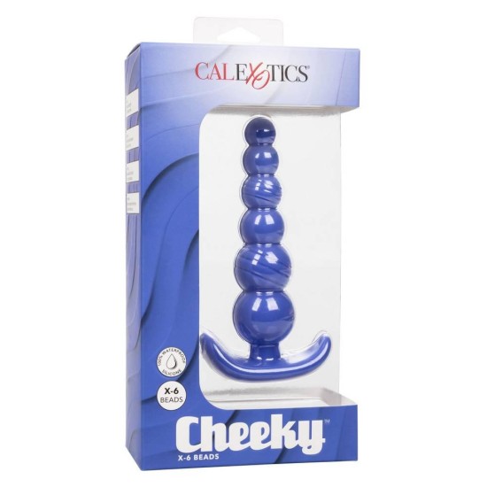 Calexotics Cheeky X6 Silicone Beads Purple Sex Toys