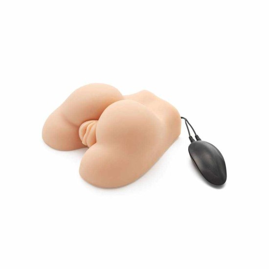Δονούμενο Ομοίωμα Αυνανισμού - Fat Ass Fucker Vibrating Masturbator Beige Sex Toys 