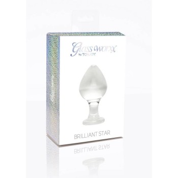 Γυάλινη Σφήνα Πρωκτού - Brilliant Star Glass Butt Plug Clear