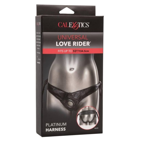 Δερμάτινη Ζώνη Στραπόν - Universal Love Rider Platinum Harness Black Sex Toys 