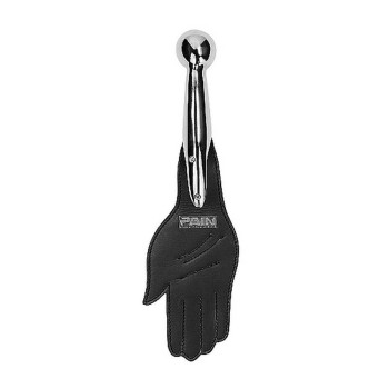 Δερμάτινο Paddle Με Ατσάλινο Dildo - Ball Metal Handle Saddle Leather Hand Paddle