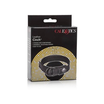 Δερμάτινο Δαχτυλίδι Πέους – Calexotics Leather Cinch Snap Cockring