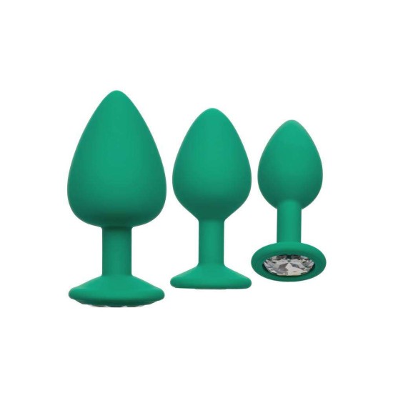 Cheeky Gems Anal Plugs Green Sex Toys