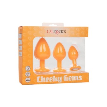 Πρωκτικές Σφήνες Με Κόσμημα - Cheeky Gems Anal Plugs Orange