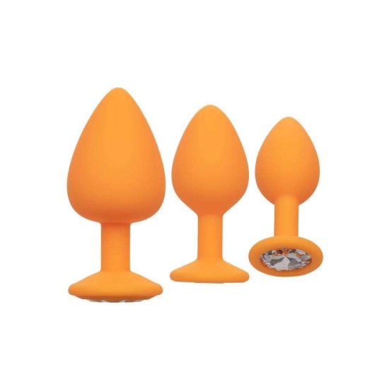 Πρωκτικές Σφήνες Με Κόσμημα - Cheeky Gems Anal Plugs Orange Sex Toys 