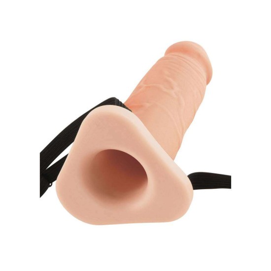 Κούφιο Πέος Σιλικόνης Με Ζώνη - Pipedream Silicone Hollow Extension 20cm Sex Toys 
