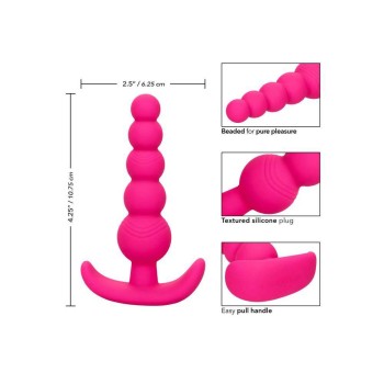 Πρωκτικές Μπίλιες Σιλικόνης - Calexotics Cheeky X5 Silicone Beads Pink