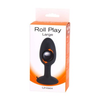 Σφήνα Σιλικόνης Με Βαρίδι - Roll Play Silicone Plug With Ball Weight Large
