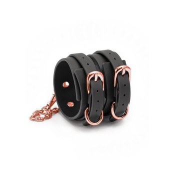 Μαύρες Συνθετικές Χειροπέδες - Bondage Couture Ankle Cuffs Black