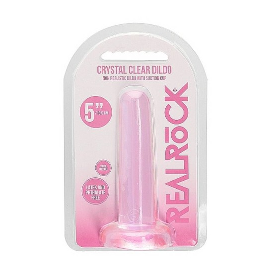 Μη Ρεαλιστικό Ομοίωμα - Crystal Clear Non Realistic Dildo Pink 13cm Sex Toys 