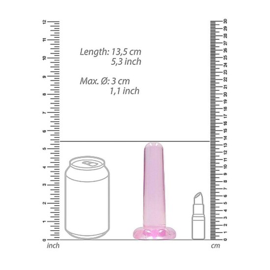 Crystal Clear Non Realistic Dildo Pink 13cm Sex Toys