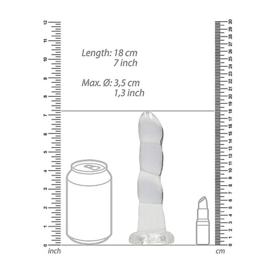 Μη Ρεαλιστικό Ομοίωμα - Crystal Clear Non Realistic Dildo Clear 18cm Sex Toys 