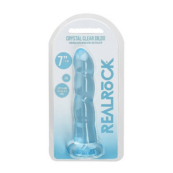 Crystal Clear Non Realistic Dildo Blue 18cm Sex Toys