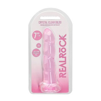 Crystal Clear Non Realistic Dildo Pink 18cm