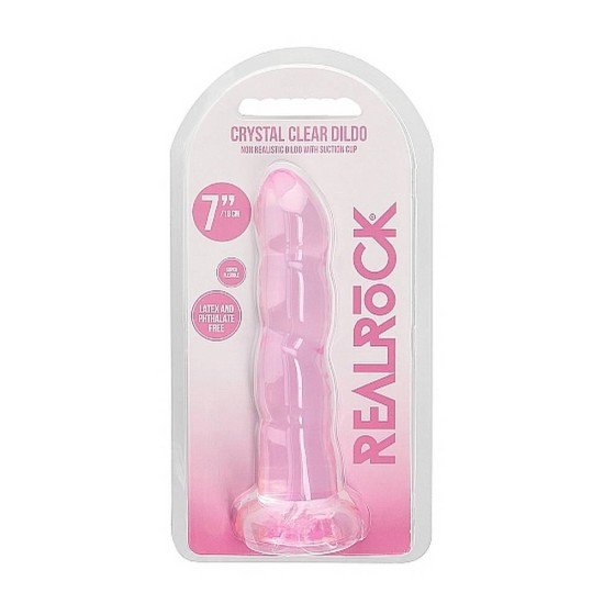Crystal Clear Non Realistic Dildo Pink 18cm Sex Toys
