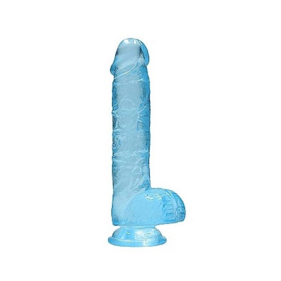 Μαλακό Ρεαλιστικό Πέος - Crystal Clear Realistic Dildo With Balls Blue 15cm Sex Toys 