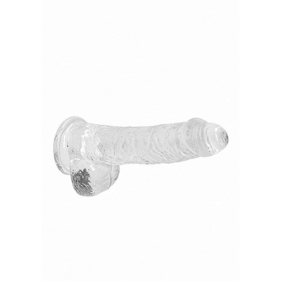 Μαλακό Ρεαλιστικό Πέος - Crystal Clear Realistic Dildo With Balls Clear 15cm Sex Toys 