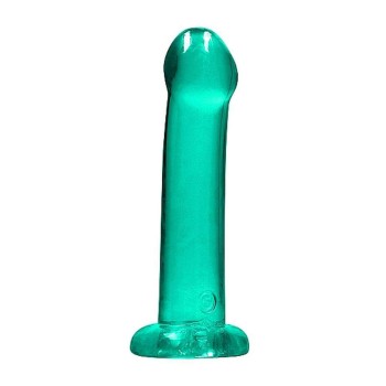 Crystal Clear Non Realistic Dildo Turquoise 17cm