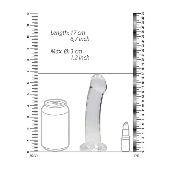 Μη Ρεαλιστικό Ομοίωμα - Crystal Clear Non Realistic Dildo Clear 17cm Sex Toys 