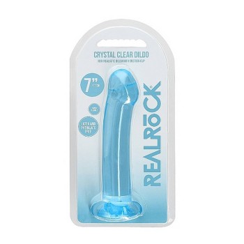 Crystal Clear Non Realistic Dildo Blue 17cm