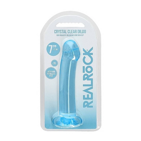 Crystal Clear Non Realistic Dildo Blue 17cm Sex Toys